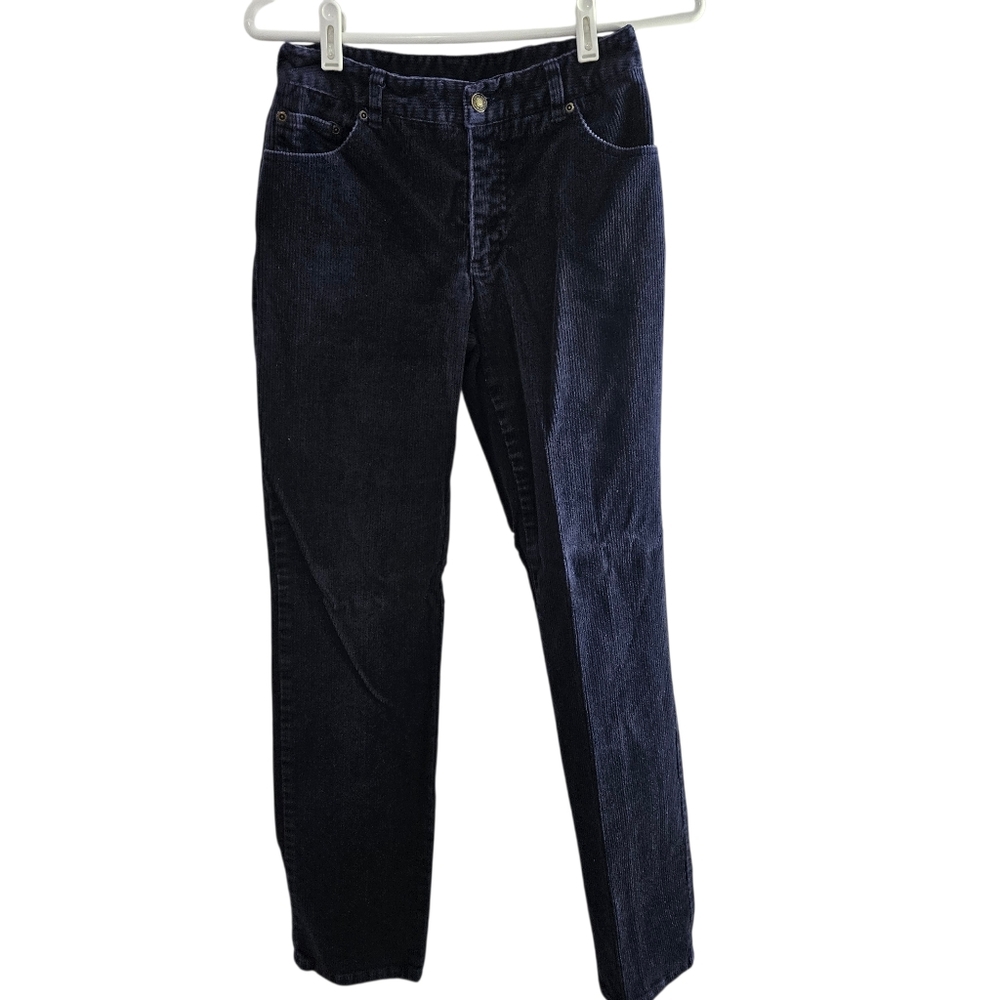 Newport News Vintage Dark Blue Corduroy Pants Cotton Straight Leg